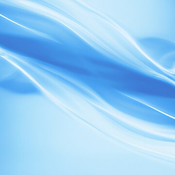 Abstract blue swoosh background with soft smooth elegant waves. Generative AI