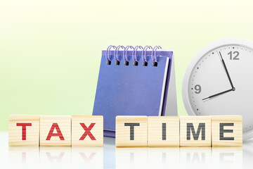 Clock and calendar with tax time