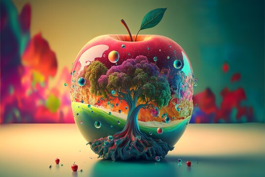 A beautiful dream tale in an apple