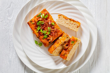 Riced Cauliflower Breakfast Bake, top view