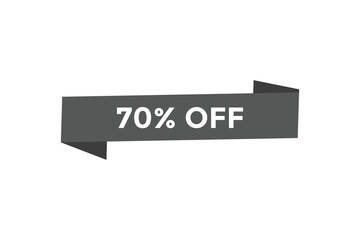 70% off special offers. Marketing sale banner for discount offer. Hot sale, super sale up to 70% off sticker label template

