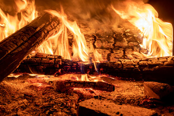 hot bonfire background