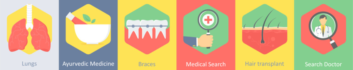 Fototapeta premium lungs, ayurvedic medicine, braces