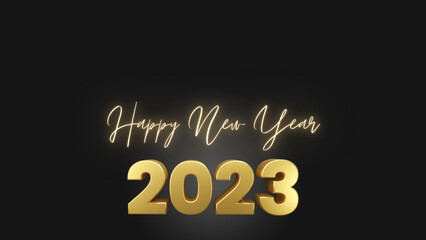 golden happy new year 2023 wish