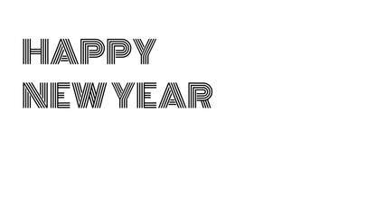simple new year wish image with white background