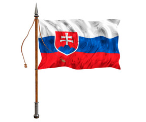 National flag of Slovakia. Background  with flag of Slovakia.