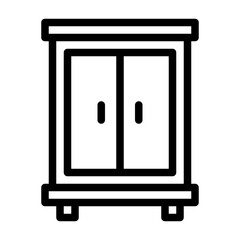 Cupboard Icon Line Style