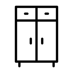 Cupboard Icon Line Style