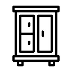 Cupboard Icon Line Style