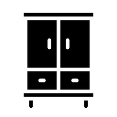 Cupboard Icon Glyph Style
