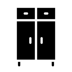 Cupboard Icon Glyph Style