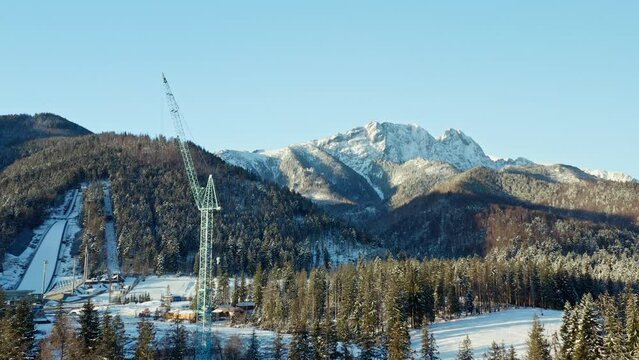 Zakopane Tatra Mountains Crane Drone Shot