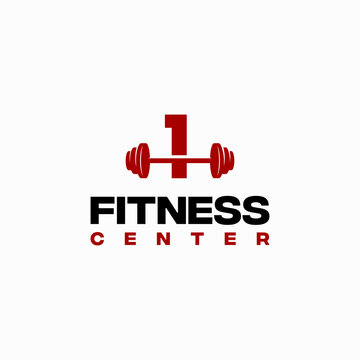 1 Initial Fitness Center Logotype template vector, Fitness Gym logo