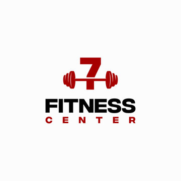 7 Initial Fitness Center Logotype template vector, Fitness Gym logo