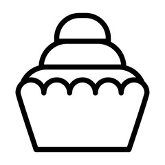 cupcake icon line style