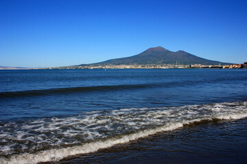 Panorama of the blue mediterranean sea