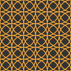 Mashrabiya arabesque arabic pattern. Seamless islamic background. Wallpaper, fabric or textile islamic vector print with Turkish, oriental symmetry ornament. Arabian window lattice backdrop