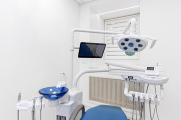 Interior of a dentist's office and special equipment
