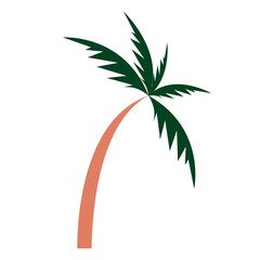 Palm tree icon. Isolated vector illustration