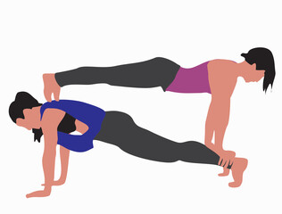 acro yoga illustration