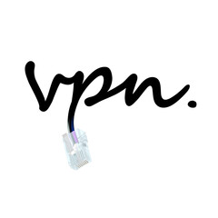 VPN icon. Protect, safety concept. Save internet security wifi sign emblem USB. Modern icon design. Isolated png