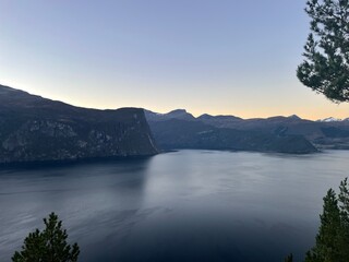 sunrise over the lake