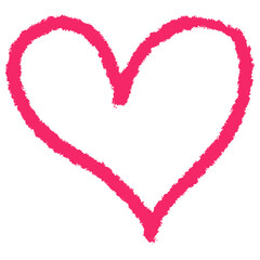 Hot Pink heart with spots, hand drawn. suitable for any of your ideas or social and media