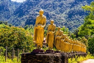 Buddha statue golden of Wat Phra That Chulamanee Sri Siam, Baan kormanae, Tambon Tha Song Yang Tak...