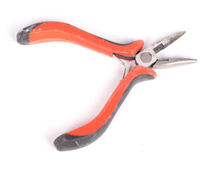 Obraz premium Pliers pincers isolated on white background, top view