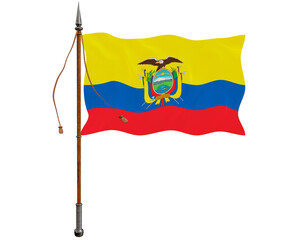 National flag  of Ecuador. Background  with flag  of Ecuador