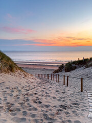 sunset on the beach