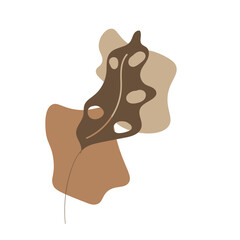 aesthetic pastel blob with leaf