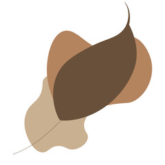 aesthetic pastel blob with leaf