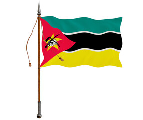 National flag  of Mozambique. Background  with flag  of Mozambique