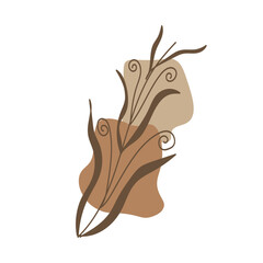 aesthetic pastel blob with leaf