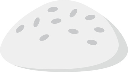 Vector comic cartoon illustration of plain rice or rice isolated on white background