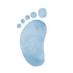 blue baby foot print