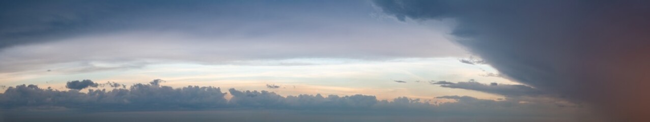 Fantastic thunderclouds at sunrise
