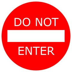 Do not enter sign. Vector illustration.