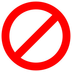 No sign icon. Vector illustration