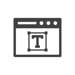 Online Text Icon - Typography Icon