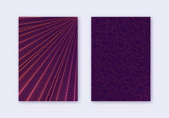 Cover design template set. Abstract lines modern b
