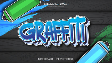 graffiti editable text effect in modern trend style