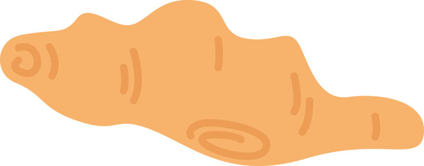 Ginger root for special taste flat icon Asian food