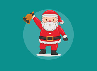 Santa claus characters for Xmas festive design. Vector illustration