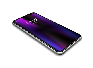 Smartphone mockup isolated on transparentbackground. 3D render