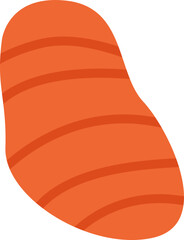 Salted salmon flat icon Traditional Asian food
