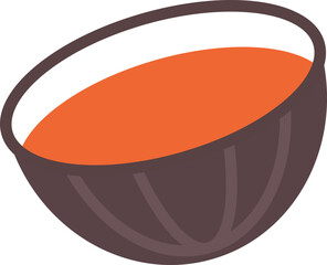 Tasty traditional asian soup flat icon