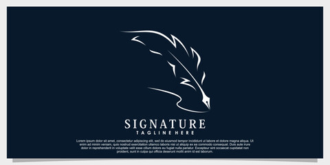 feathers law logo design with abstract concept