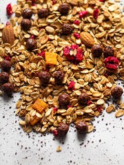 Macro ingredients granola breakfast 